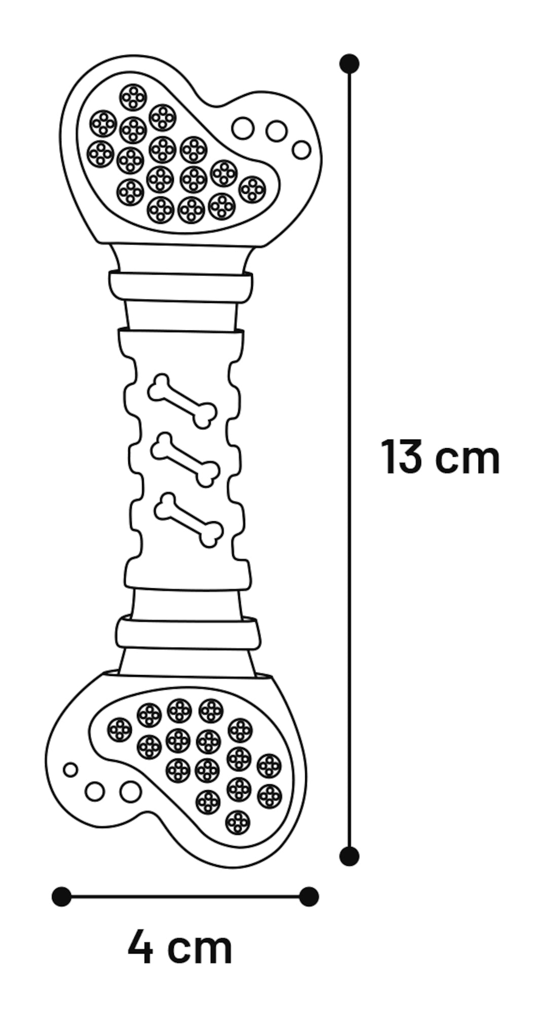 Bein 13cm, ið er gott til tenn og tannskift