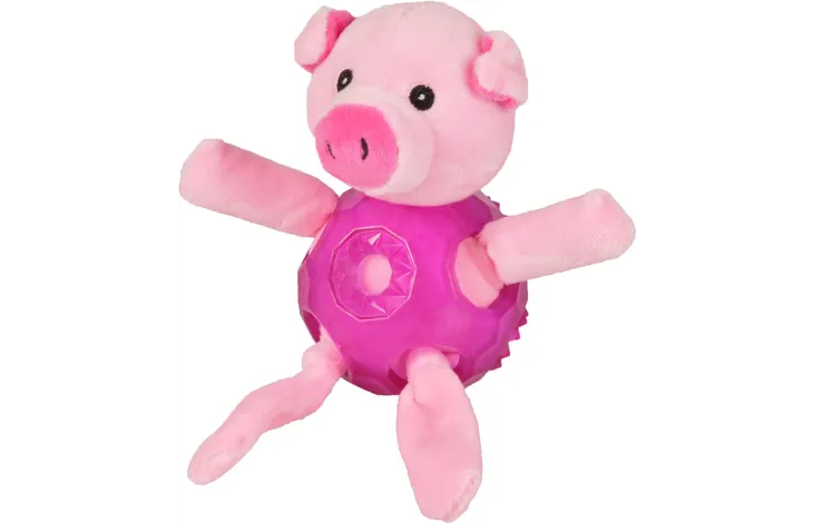 Pink Bamsa við bólti 18cm