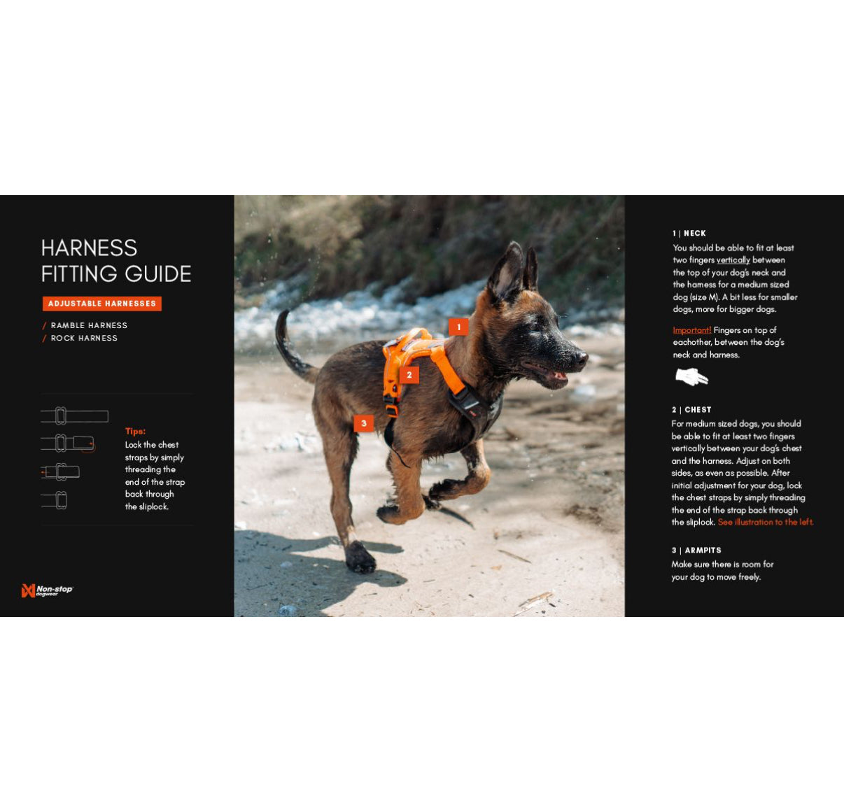 Ramble Harness Orange/Black