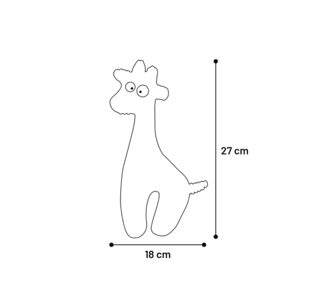 Gulur giraffur 27cm