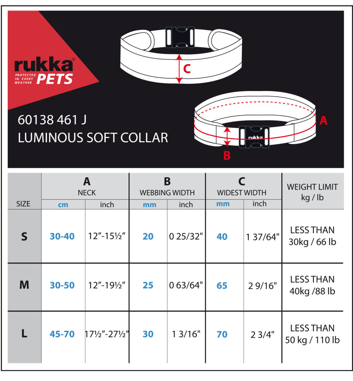 Luminous soft collar