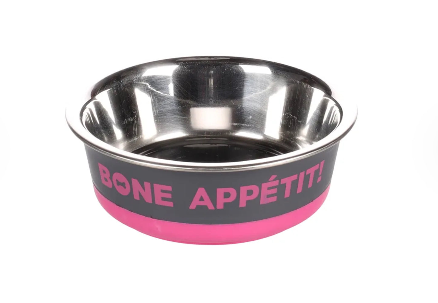 Bone Apetit Grá/Pink Skál