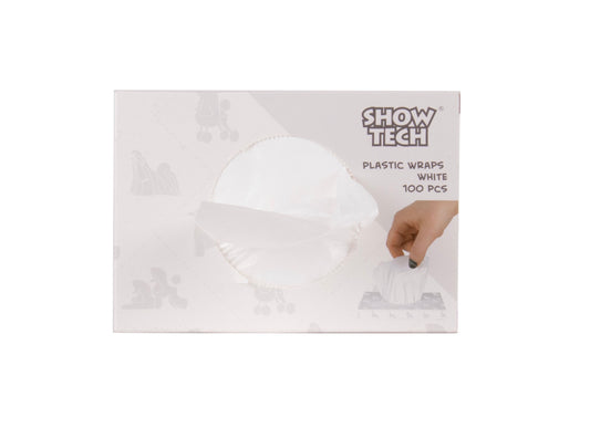 Show Tech Plastic Wraps White (15x30cm)-100 pcs Wraps