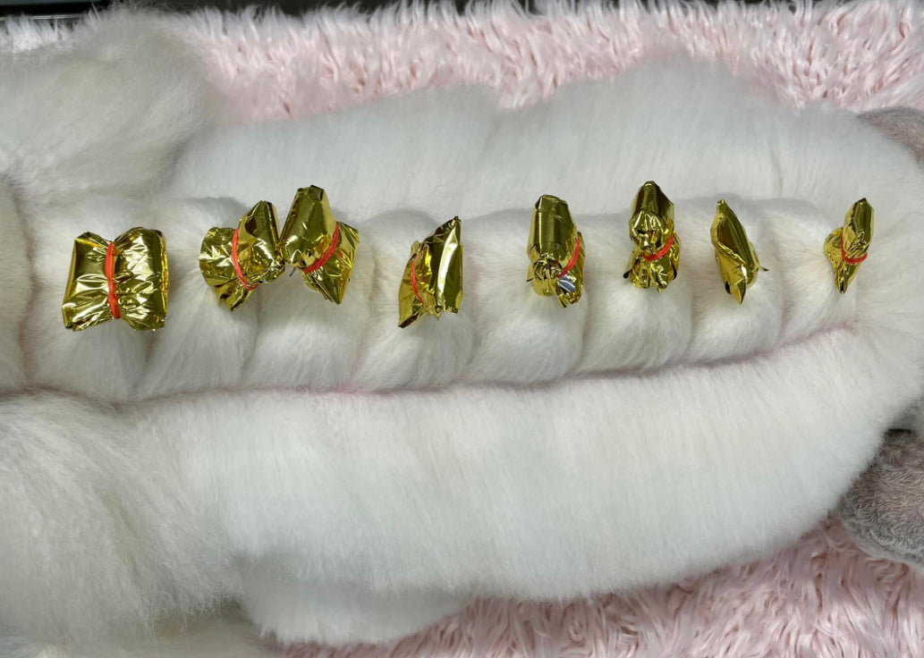 Show Tech Plastic Wraps 100 Pcs Gold/Silver 15 x 40 cm
