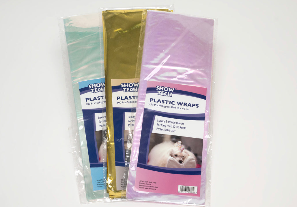 Show Tech Plastic Wraps 100 Pcs Gold/Silver 15 x 40 cm