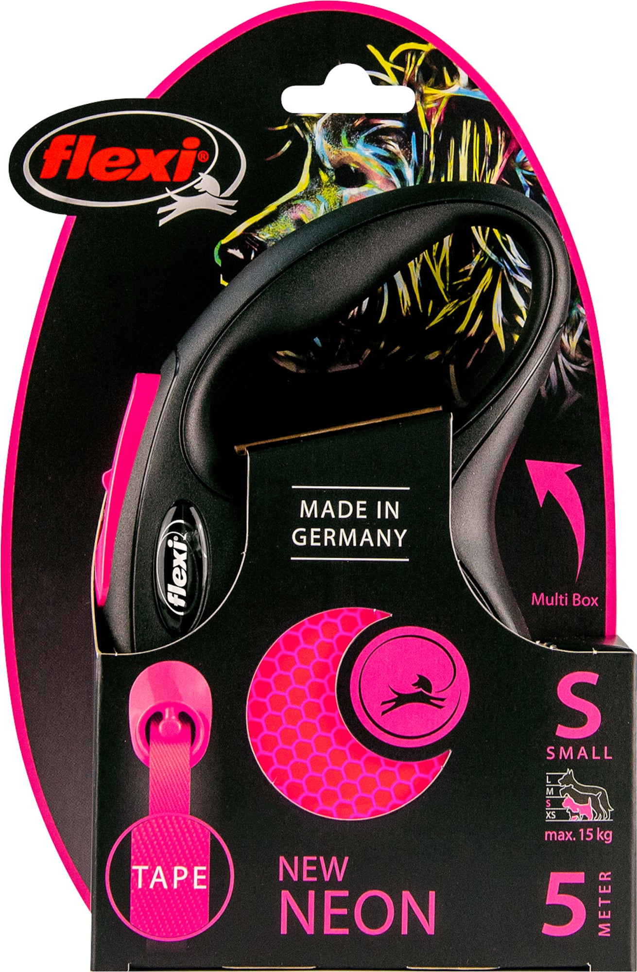 Flexi New Neon Tape svørt/pink 5m