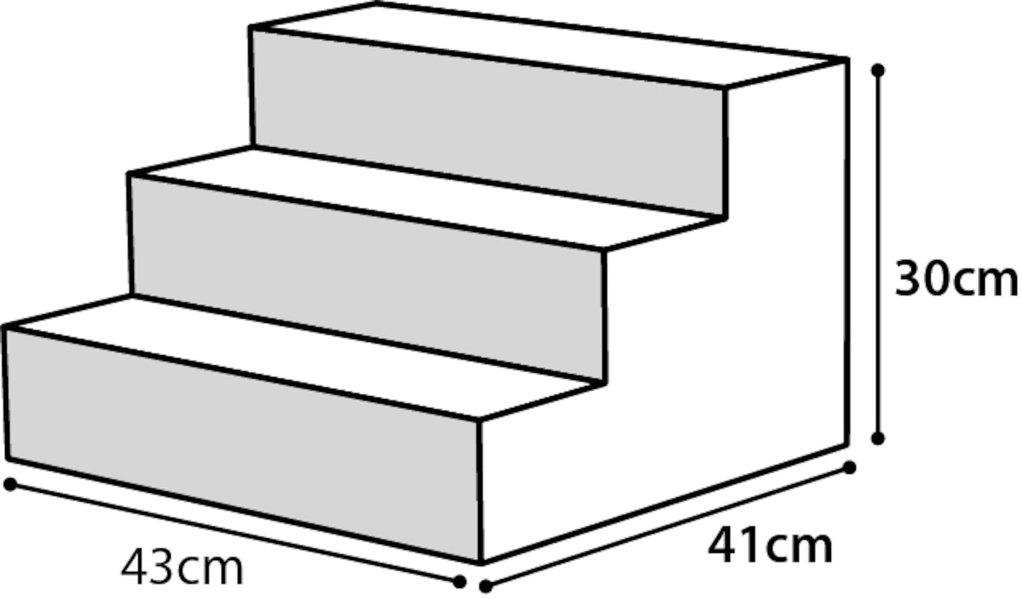 Trappa grá 41cm L x 43cm B x 30cm H