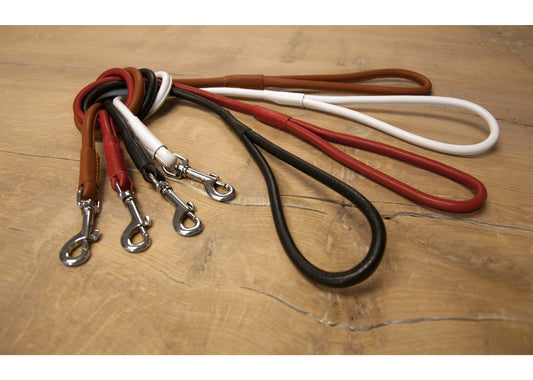 Dapper Dogs Lead Round Cow Leather 100cm x 6mm
