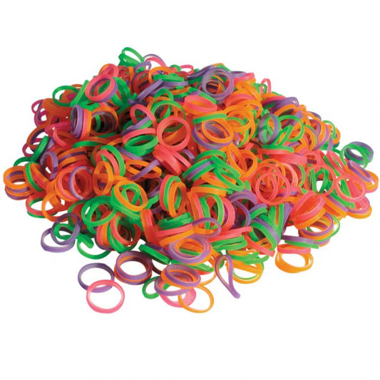 Latex elastikk 1000stk neon