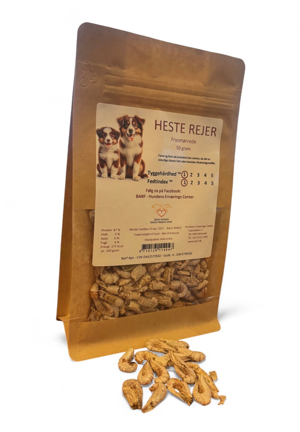 Heste rejer frysetørrede 50 gram