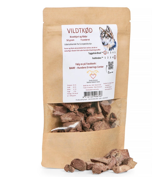 Vildt kød frysetørret