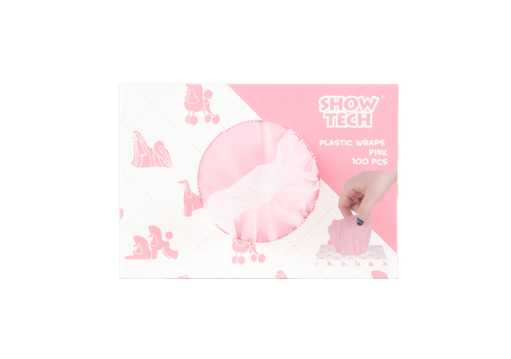 Show Tech Plastic Wraps Pink (15x30cm)-100 pcs Wraps