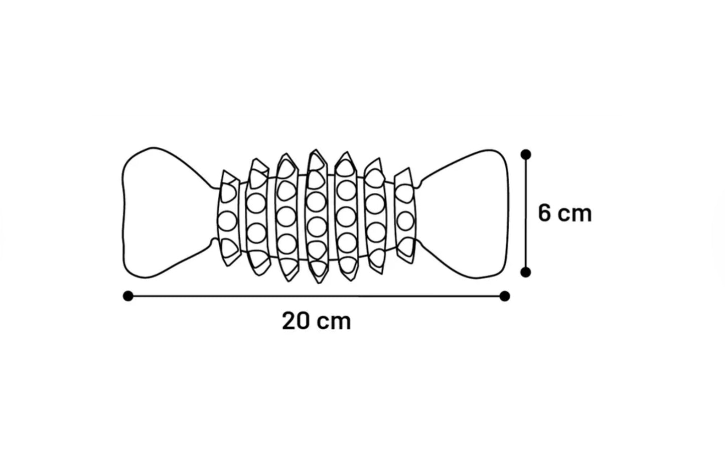 Vistfrøðiligt gummibein 20cm